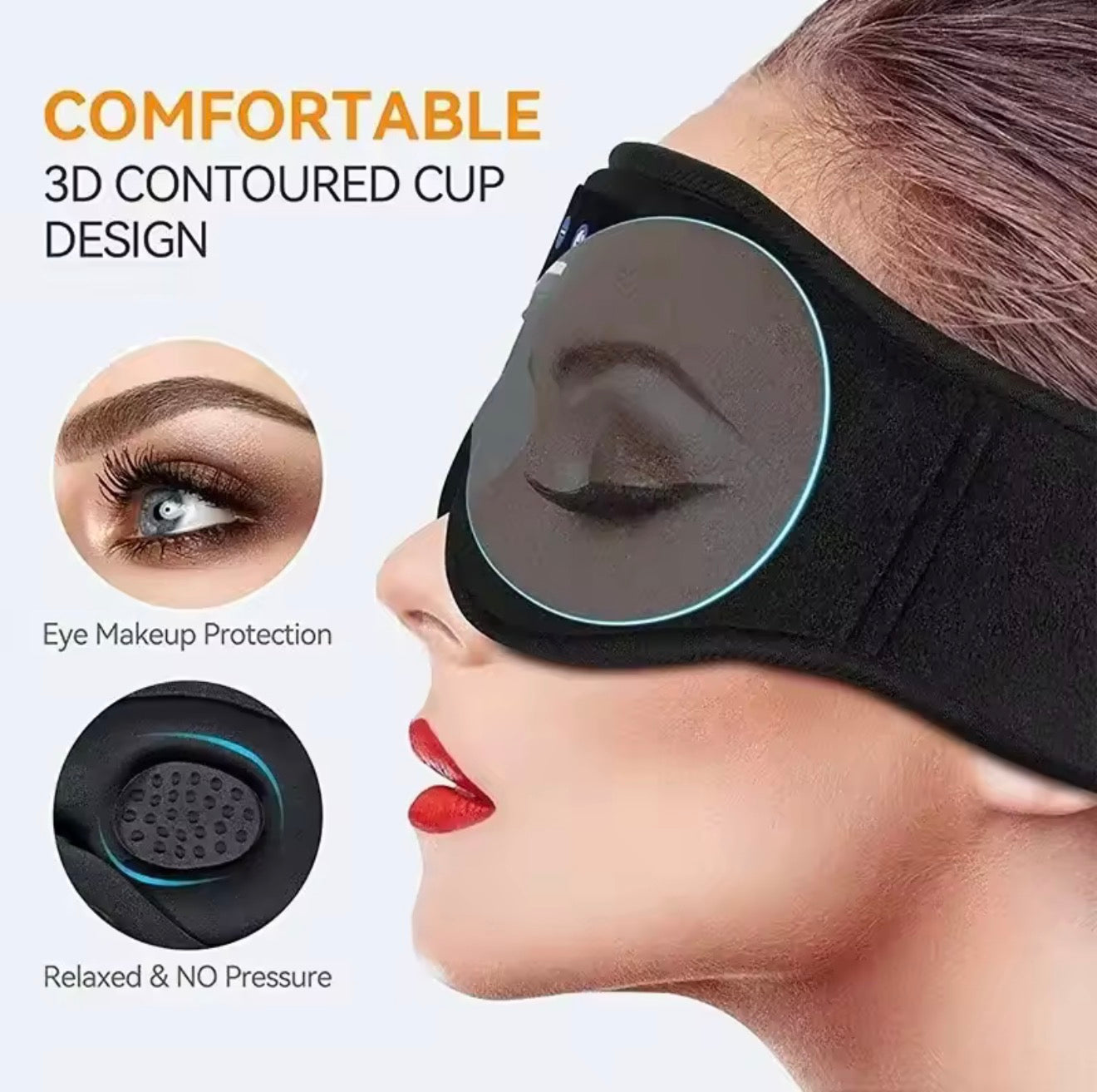 Mascara de Dormir con auriculares